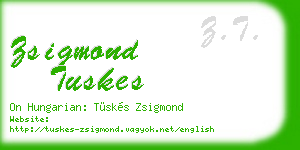 zsigmond tuskes business card